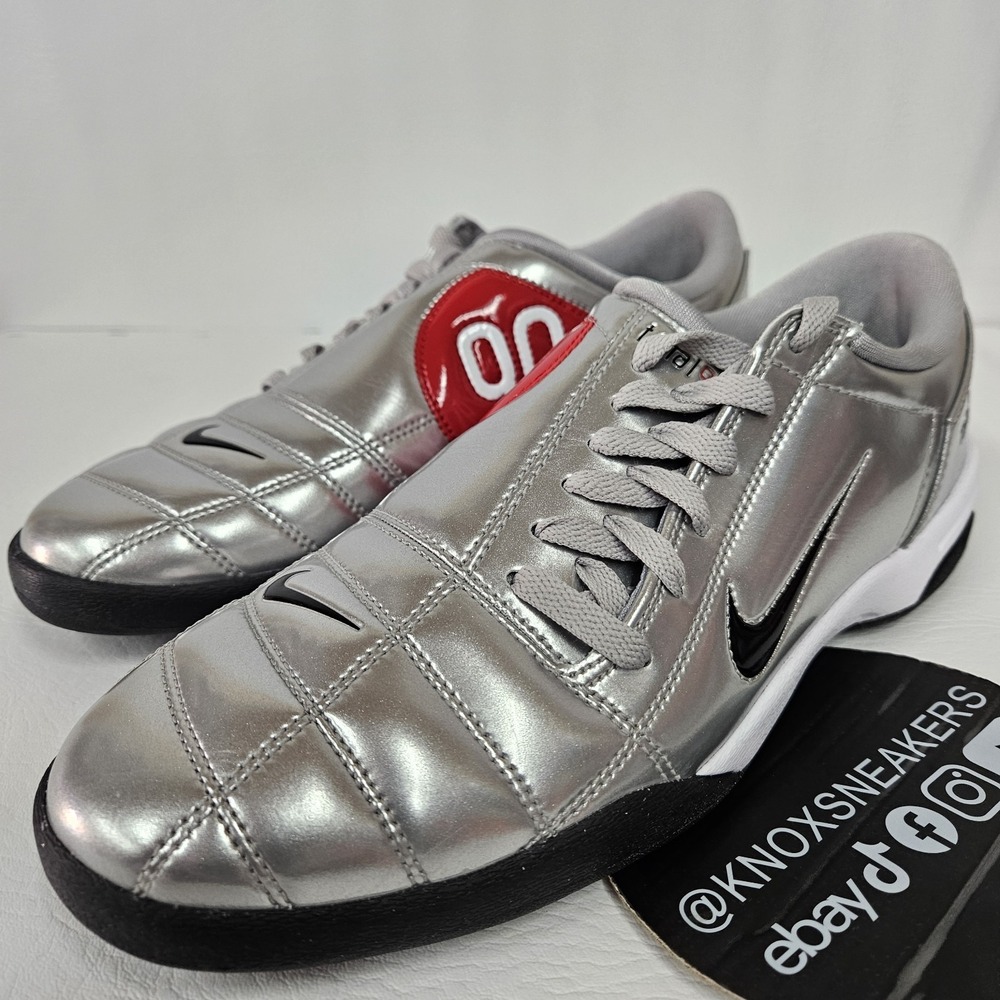 Nike Total 90 3 SP Metallic Silver Black Red Sneaker HJ9351-002 Men's Size 9